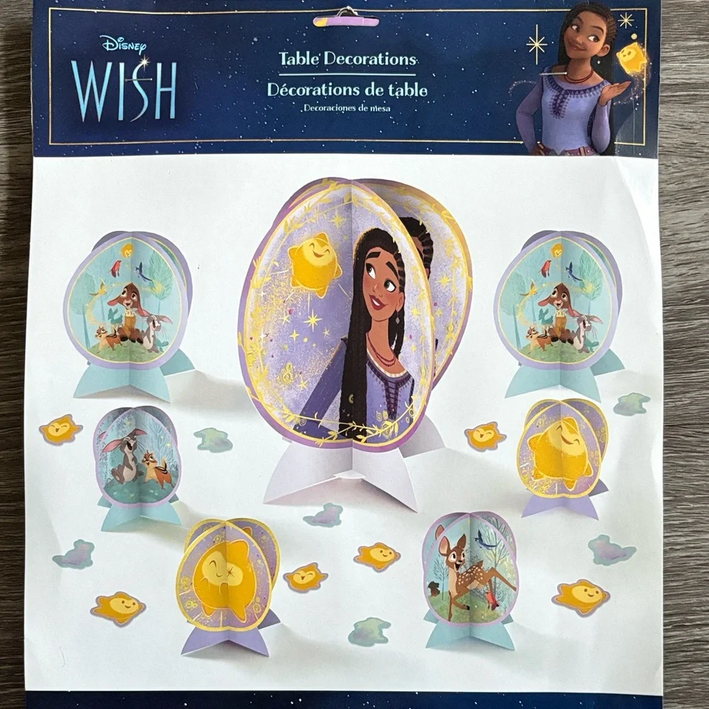 Disney Wish Table Center Piece Party Decorations - Purple and Yellow